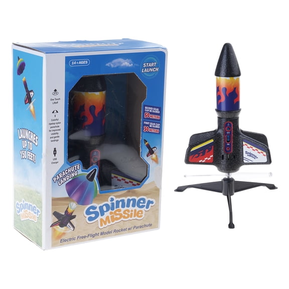 Flying Spacecraft Toy with Parachute Outdoor Flying Toy Launching Sport Boy Flying Spacecraft Toy Birthday Gift