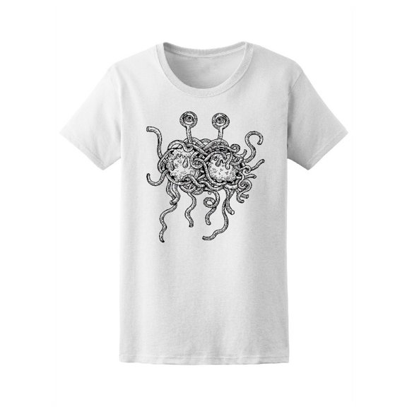 Flying Spaghetti Monster B&w T-Shirt Men -Image by Shutterstock, Male Large