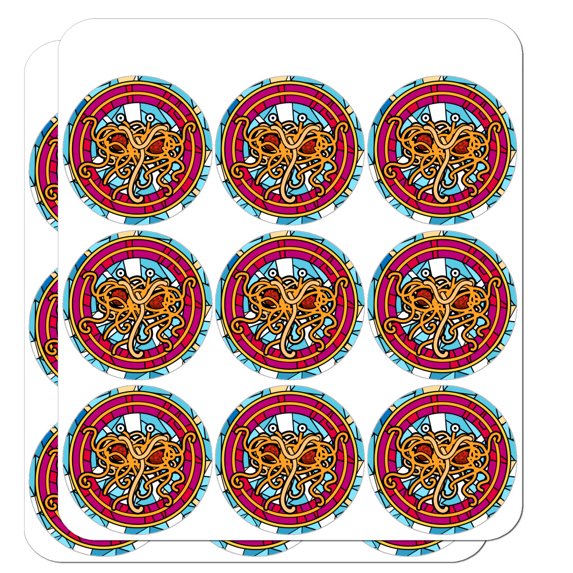 Flying Spaghetti Monster Stained Glass 2" Planner Calendar Scrapbooking Crafting Opaque Stickers