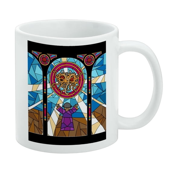 Flying Spaghetti Monster Stained Glass White Mug