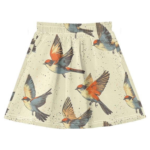 Flying Sparrow Athletic Skirt with Pockets and Built-in Shorts for 3-8Y
