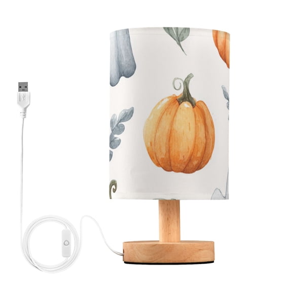 Flying Specters Leaves Pumpkins Halloween Table Lamp with USB Port LED Warm Light Lamp Night Light Home Decor