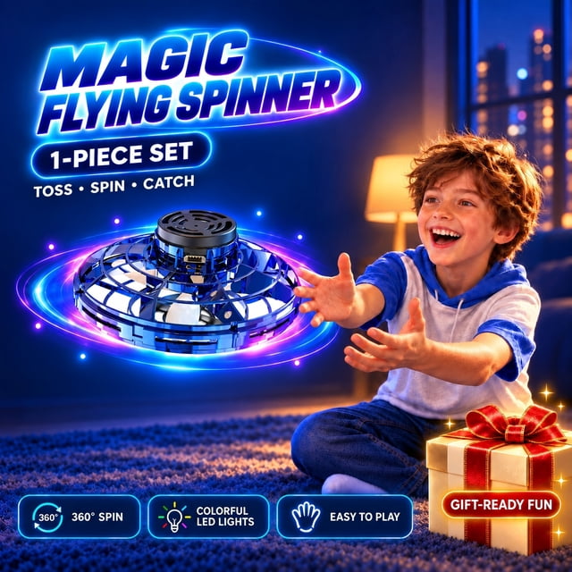 Flying Spinner Mini Drone, Agdoad Hand Operated Flying Ball Toy with ...