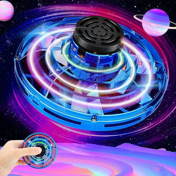 Flying Spinner Mini Drones for Kids,Flying Orb Ball Hand Controlled,UFO Magic Ball Toy for Adult and Kids (Blue)