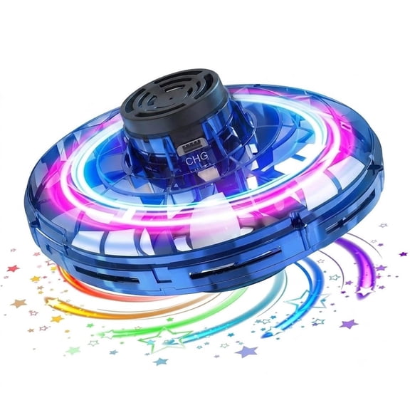 Flying Spinner Toy, Hand Controlled Fly Spinner with Dazzling Lights, Mini Hover Boomerang Fidget Spinner, Portable Flying Orb Ball for Kids Teens Adults Indoor Outdoor Birthday Christmas Gifts