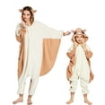 thumbnail image 1 of Flying Squirrel Onesie Kids CANASOUR Cosplay Animal Pajamas for Girls and Boys Polyester 8-10 Years, 1 of 6