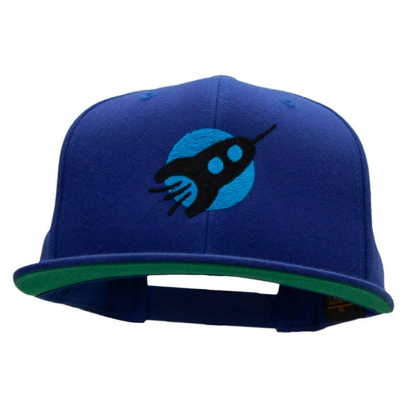 Flying Starship Embroidered Wool Blend Prostyle Snapback - Royal OSFM