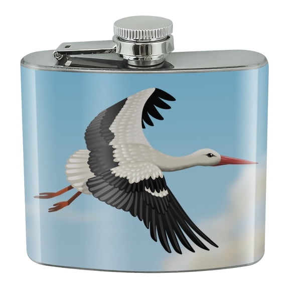 Flying Stork Stainless Steel 5oz Hip Drink Kidney Flask