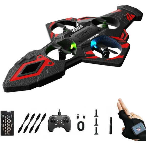 Flying Sword Rc Glider, Remote Control Flying Sword with Autopilot & Gyro Stabilizer, 3-Speed Control, Gift for Adults or Teens (B-Red)