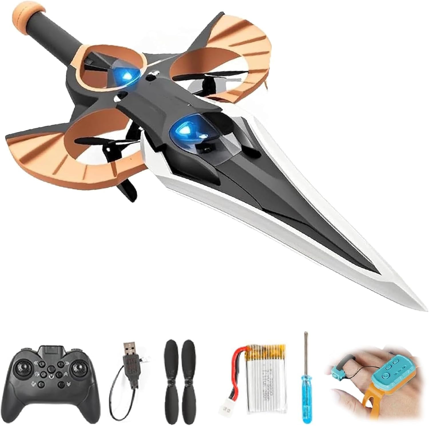 Flying Sword Rc Glider, Remote Flying Sword,2026 New 3-Speed Control Rc Controlled with Autopilot & Gyro Stabilizer,for Flying Sword Gifts Lovers (Black Gold)