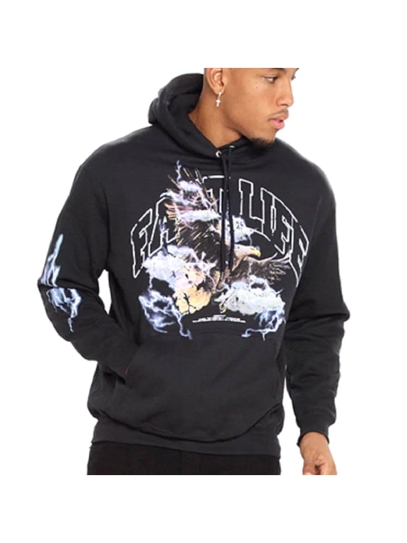 Flying Through Fire Men's Black Hoodie (3XL)