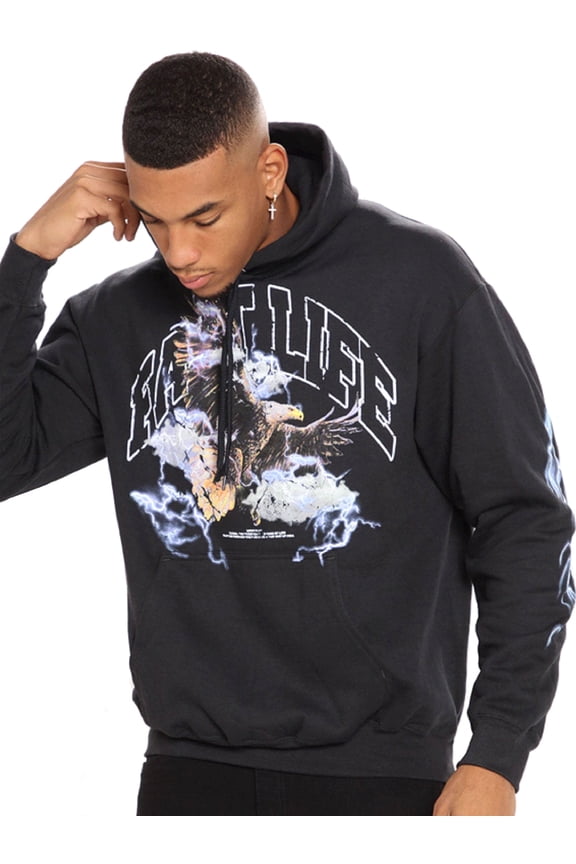 Flying Through Fire Men's Black Hoodie - Size Small