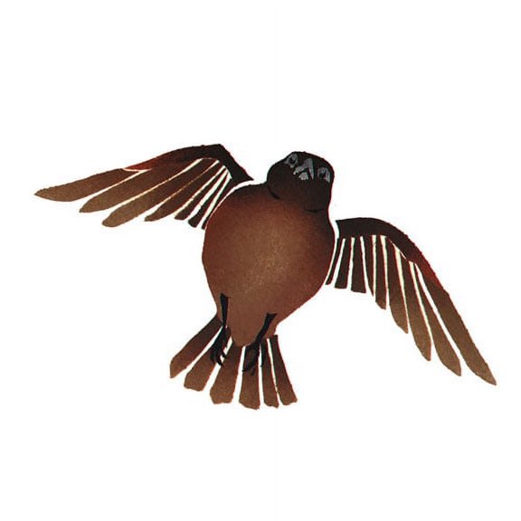 Flying Thrush Wall Stencil - DEE533 by DeeSigns