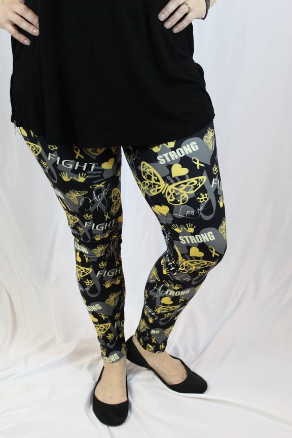 Flying Towards a Cure - Childhood Cancer Awareness Women's Leggings