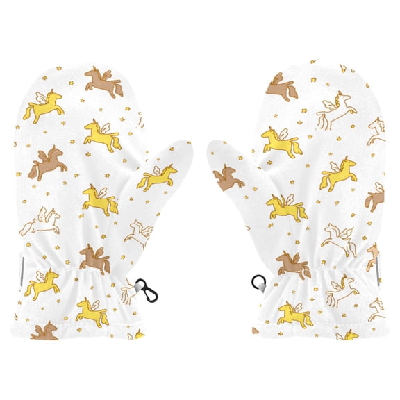 Flying Unicorn Cold Weather Mittens Cozy Gloves with Adjustable Fit Perfect for Outdoor Fun
