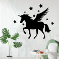 thumbnail image 1 of Flying Unicorn Magical Wings Wing Unicorns Fly Wall Sticker Art Decal for Girls Boys Kids Room Bedroom Nursery Kindergarten House Fun Home Decor Stickers Wall Art Vinyl Decoration Size (28x30 inch), 1 of 3