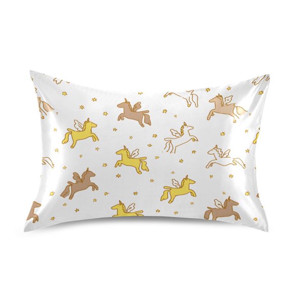 Flying Unicorn Pillowcase King Size Luxury Silky Soft Wrinkle Resistant Envelope Closure 40x20in