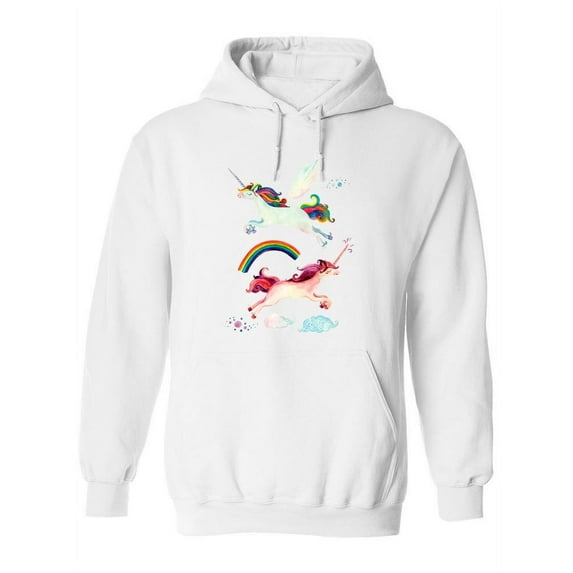 Flying Unicorns. Hoodie Women -Image by Shutterstock, Female 5X-Large