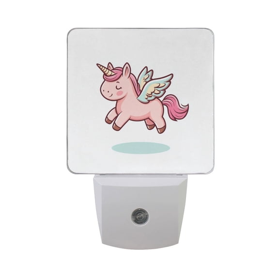 Flying Unicorns LED Night Light with Smart Sensor Plug Into Wall Dusk to Dawn 2 packs