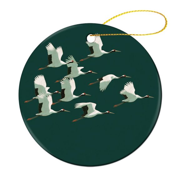 Flying White Cranes Christmas Ornaments Bird Heron Funny Xmas Ornaments Christmas Tree Gifts Gift Ideas for Home Decor Holiday Present Idea