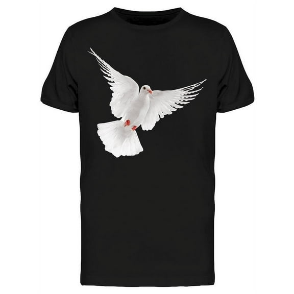 Flying White Dove Art T-Shirt Men -Image by Shutterstock, Male Medium