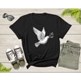 thumbnail image 1 of Flying White Dove Pigeon Bird with Olive Branch Peace Symbol T-Shirt Dove Lover Gift T Shirt for Men Women Kids Boys Girls Graphic Tshirt, 1 of 8