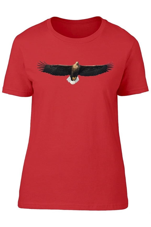 Flying White Tail Bald Eagle T-Shirt Women -Image by Shutterstock, Female Small