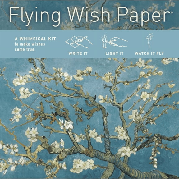 Flying Wish Paper Almond Blossoms - Write It, Light It, Watch It Fly - 5"x5" - Whimsical Mini Kit