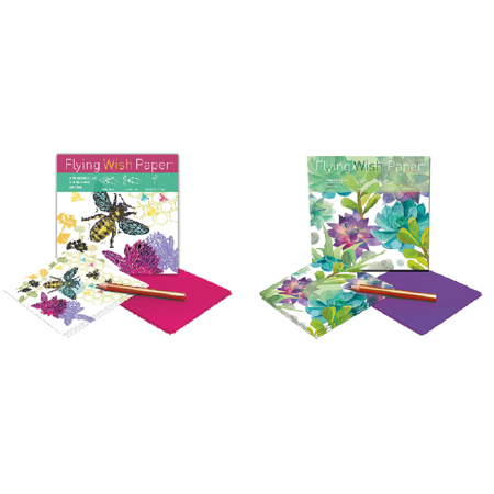 Flying Wish Paper Combo Pack, Just Bee + Cactus Green, Mini Kit Combos, 2 x Mini Kits - 5"x5"