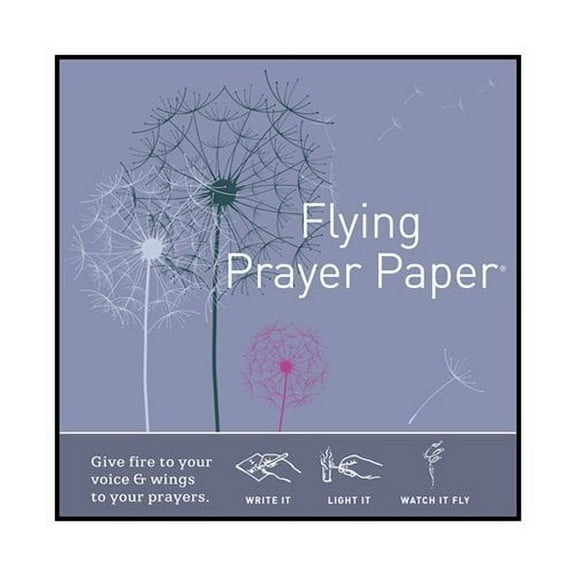 Flying Wish Paper, Dandelion Prayer - Write It, Light It, & Watch It Fly - 5" x 5" - Mini Kits