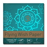 Flying Wish Paper - GOLDEN OM - Write It, Light It, Watch It Fly, 5"x5", Wish-Making Card