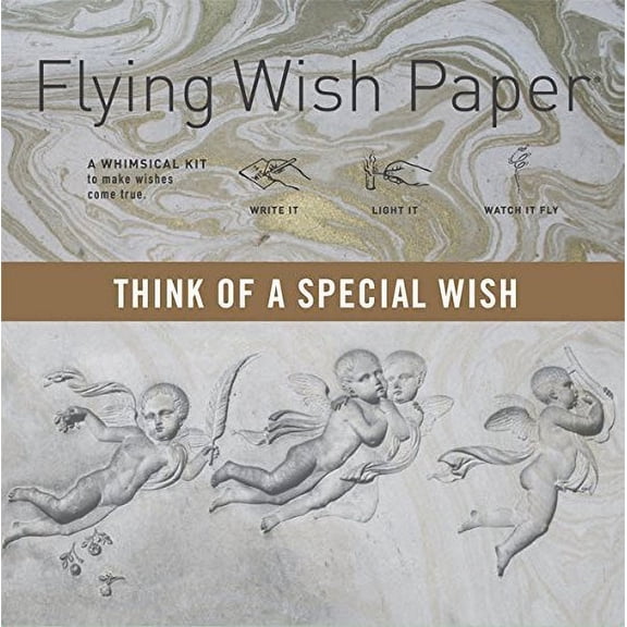 Flying Wish Paper - Write it., Light it, & Watch it Fly - ANGELS, Spiritual Tool for Mediation & Affirmation - 5" x 5" - Mini Kits