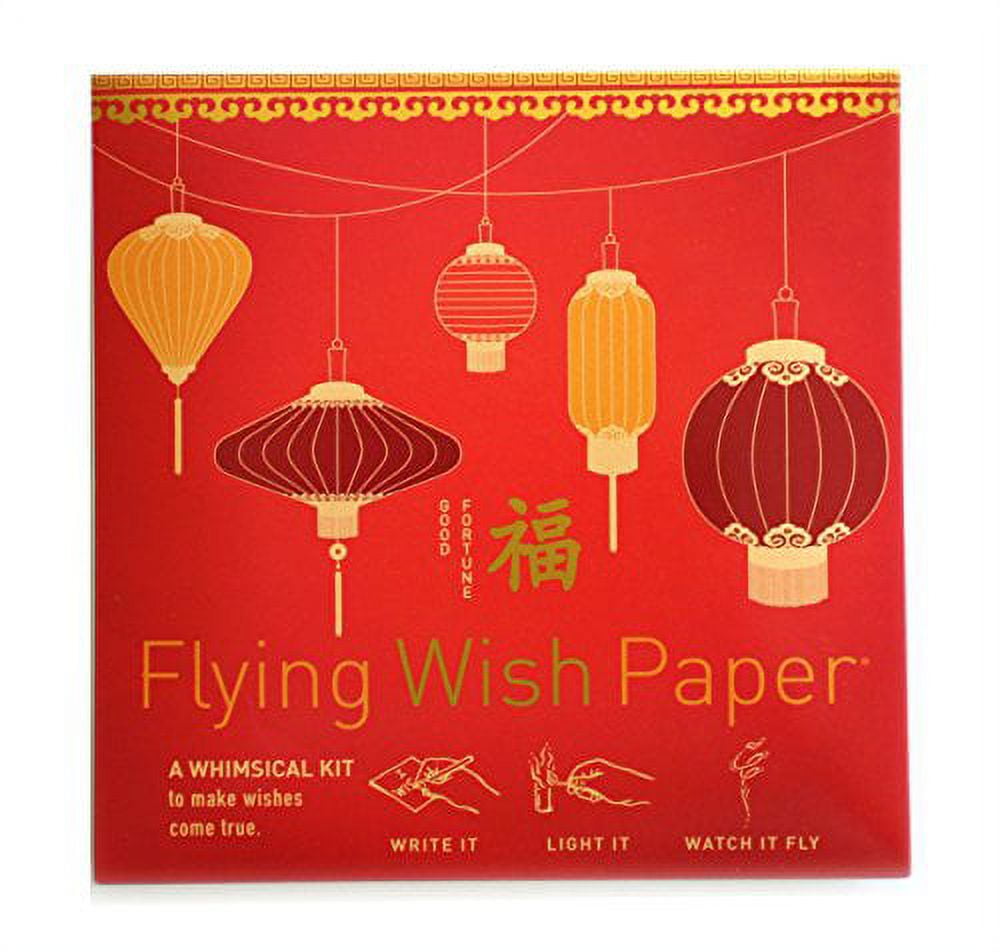 Flying Wish Paper Write it., Light it, & Watch it Fly GOOD FORTUNE
