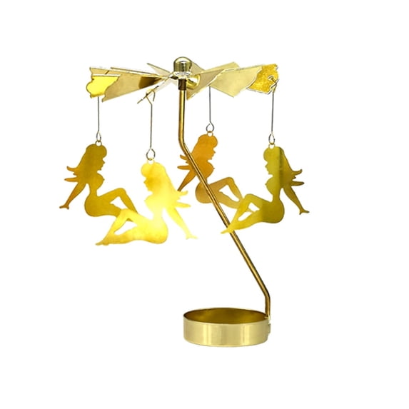 Flying Witch Candle Carousel, flying rotating witch candle holder, hover halloween gothic rotating candle holder, Carousel Spinner, Scented Candle Rotating Candlestick