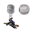 thumbnail image 1 of Flying Witch Joy to the World Charm Beads (Set of 2), 1 of 1