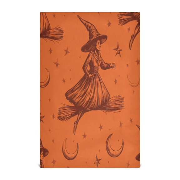 Flying Witch Kitchen Towels Set of 4 Tea Towels for Kitchen Decorative Waffle Dishcloths 28x18in