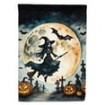 thumbnail image 1 of Flying Witch Spooky Halloween House Flag 28 in x 40 in, 1 of 7