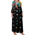 thumbnail image 1 of Flying paper planes Long Sleeved Dress summer dress daily Elegant gown long sleeve dresses wedding dresses for woman, 1 of 7