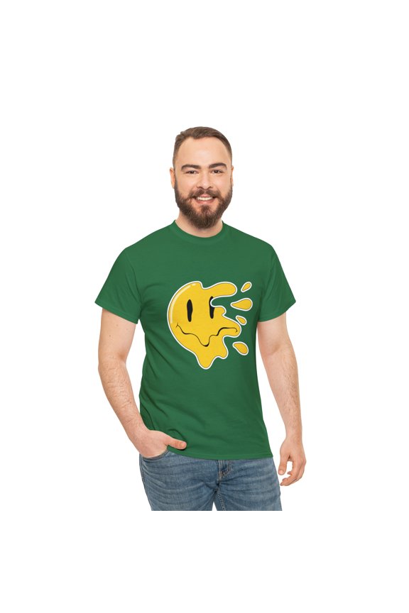 Flying smiley face tshirt Unisex Heavy Cotton Tee