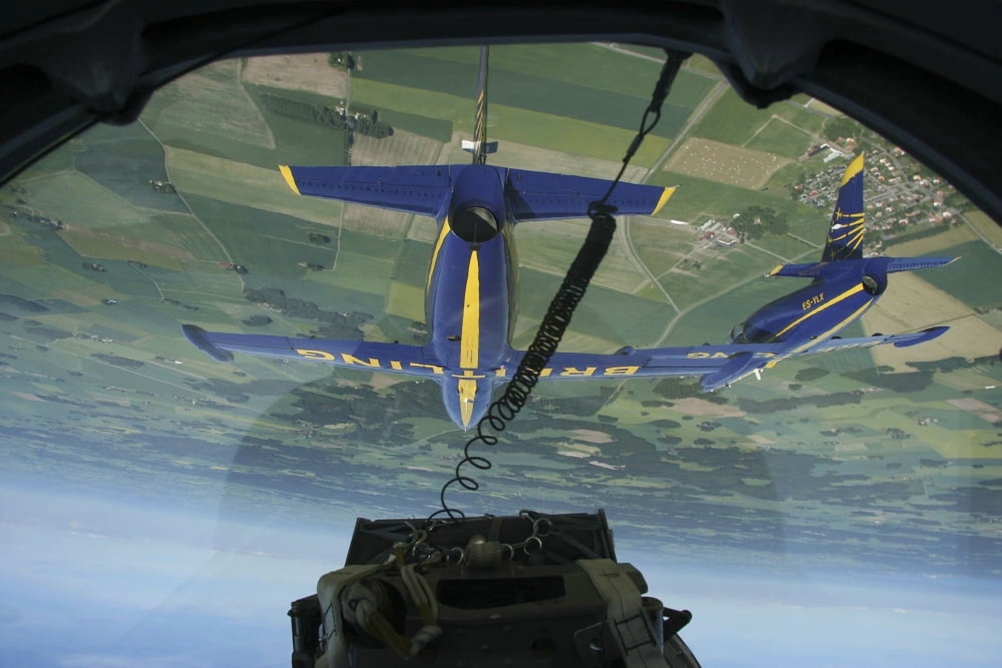 Flying with the Aero L-39 Albatros of the Breitling Jet Team Canvas Art - Daniel KarlssonStocktrek Images (35 x 24)