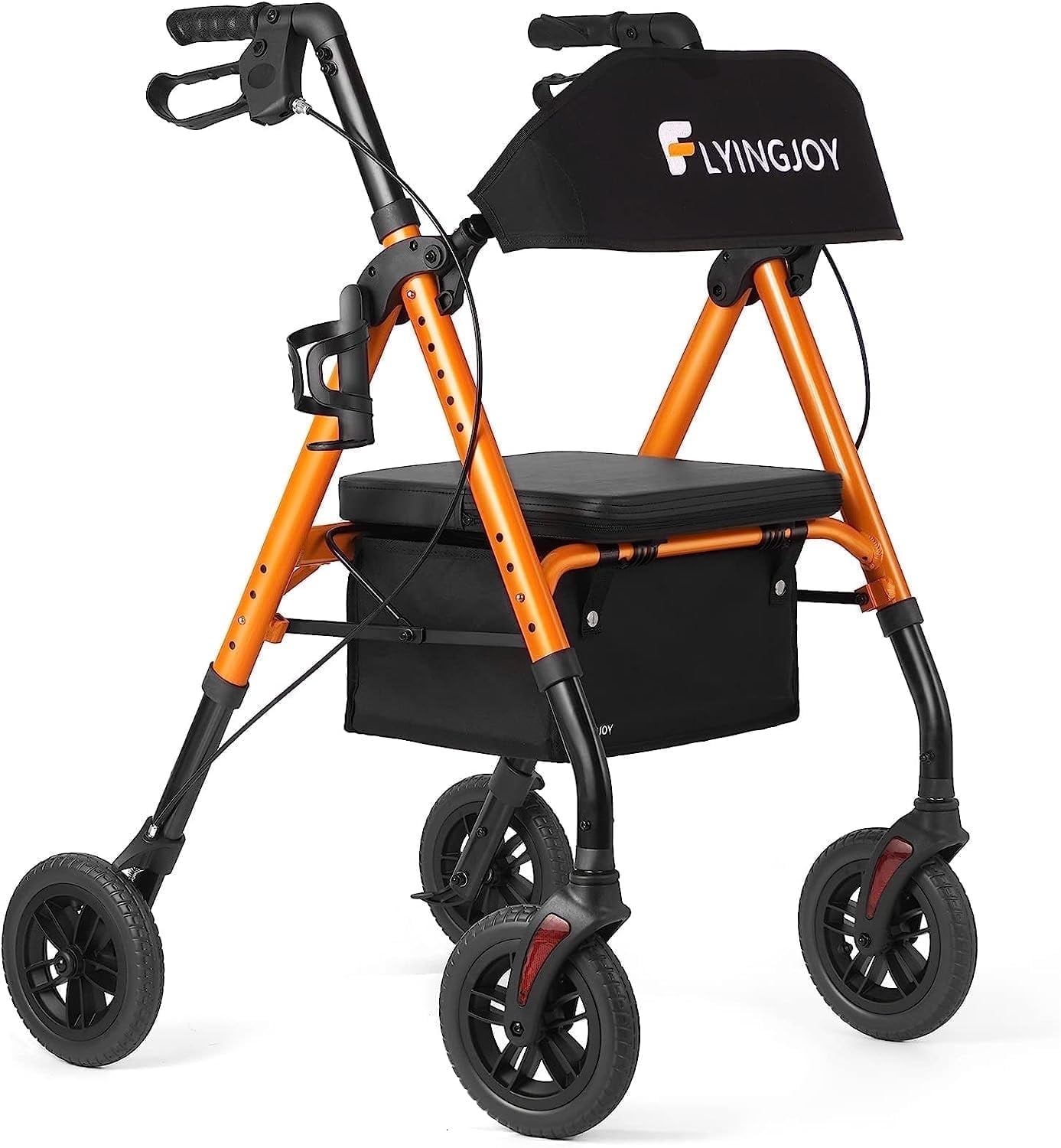 FlyingJoy Folding Rollator Walker for Seniors, Wide Walker