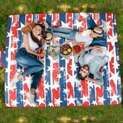 Flyingstar 70 x 80" Lightweight Picnic Blankets for 5-6 Adults