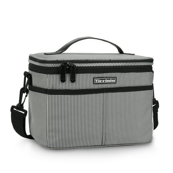 Flyingstar Insulated Lunch Bag, Leakproof Thermal Reusable Lunch Box Tote, All Ages, Grey Checkered