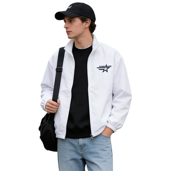 Flyingstar Men's Lightweight Jackets Spring Fall Fashion Casual Windbreaker Bomber Jacket