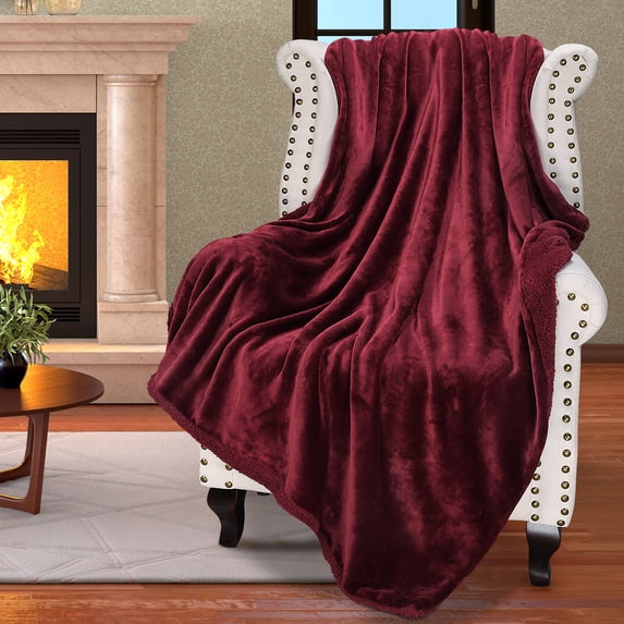 Flyingstar Sherpa Throws Blanket, Fleece Soft Cozy Blanket Throws for Sofa Bed 50"x60"