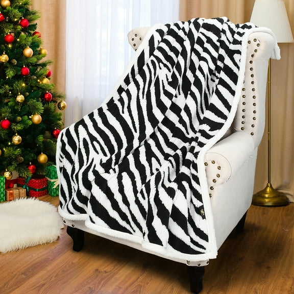 Flyingstar Sherpa Throws Blanket, Fleece Soft Cozy Blanket Throws for Sofa Bed 50"x60"