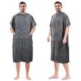 thumbnail image 1 of Flyingstar Surf Beach Changing Towel With Hood, Absorbent Microfiber Robe Poncho, Men & Women,Grey, 1 of 7