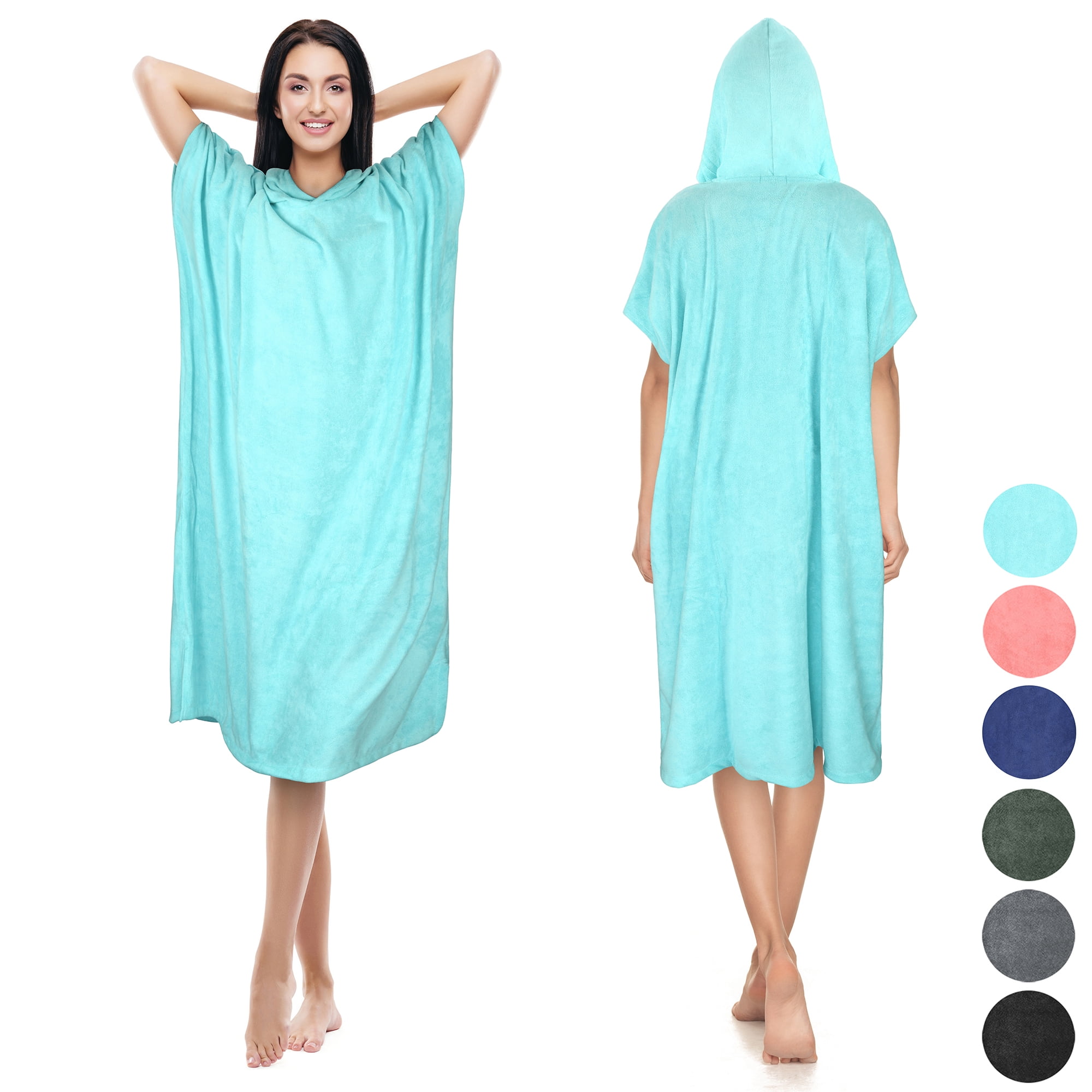 SUN CUBE Surf Poncho Changing Robe with Hood, Thick Quick Dry Microfiber  Wetsuit Changing Towel for Surfing Beach Swim Outdoor Sports Women,  Absorbent Wearable Towel Cover Up with Pocket, Light Blue 