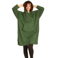 thumbnail image 1 of Flyingstar Woman Sweatshirt Dress, Casual Ladies Pullover, Juniors Hoodie Dress with Kangaroo Pocket, One Size, Green, 1 of 7