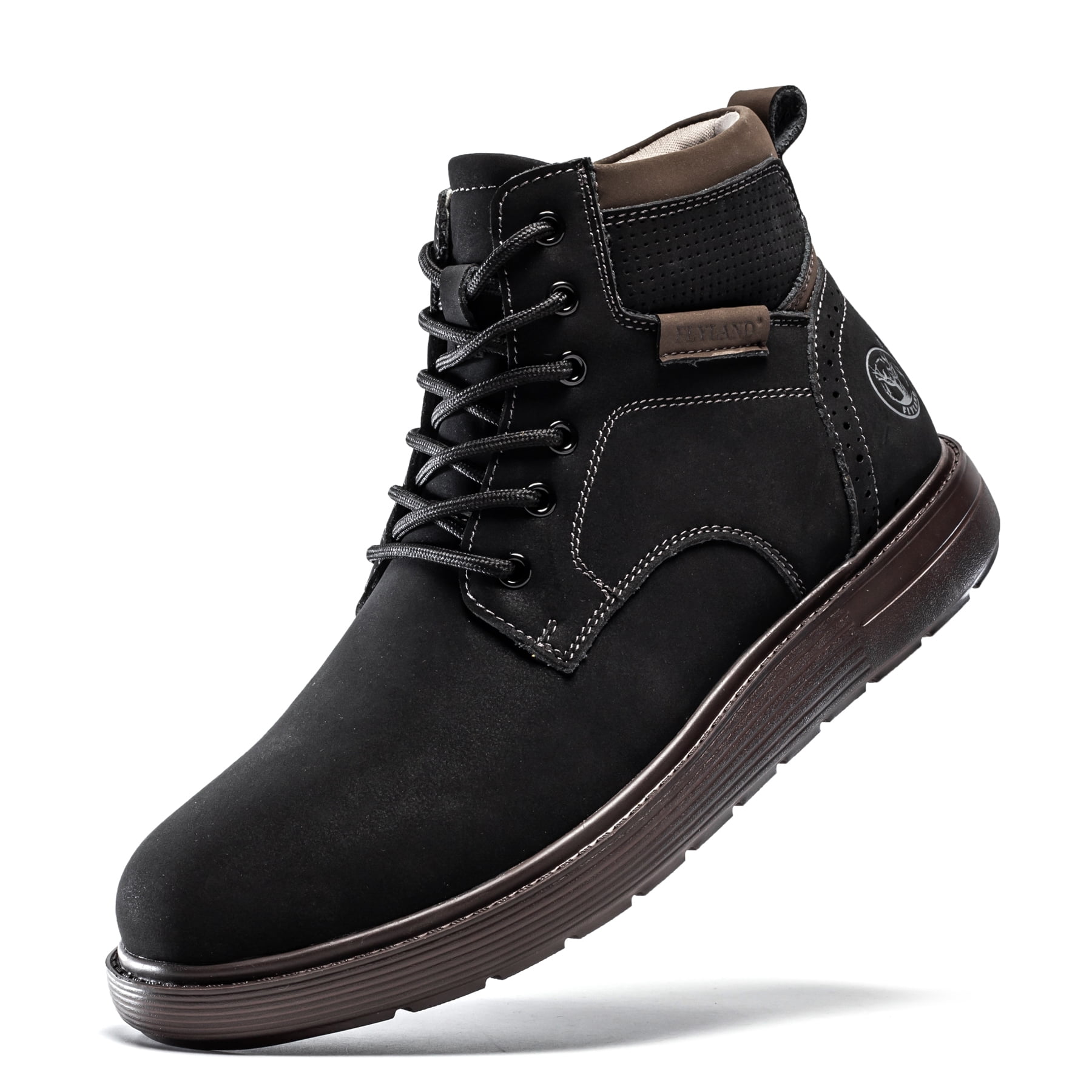 Flyland Men Chukka Boots Hand-Stitching Casual Leather  display picture 3